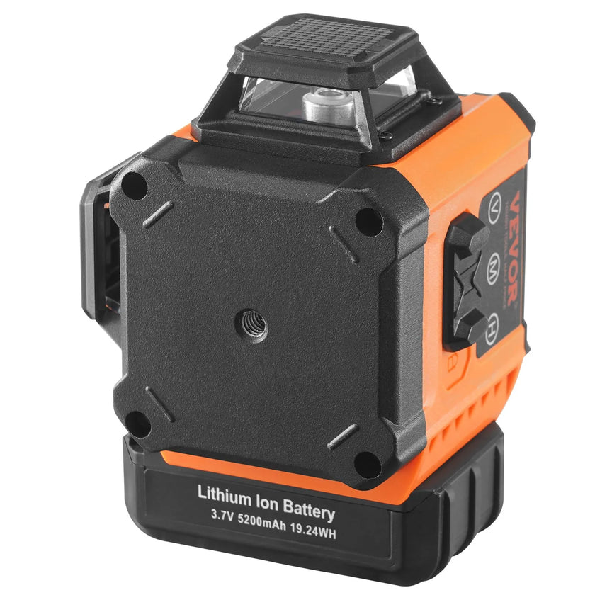 VEVOR Laser Level, 100ft, Self Leveling Manual Green 3 x 360° Cross Line Laser, IP54 Waterproof Remote Control Manual Self-leveling Mode & 8h Continuous Working Time Line Laser, Battery and Stand Incl