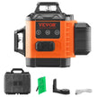 VEVOR Laser Level, 100ft, Self Leveling Manual Green 3 x 360° Cross Line Laser, IP54 Waterproof Remote Control Manual Self-leveling Mode & 8h Continuous Working Time Line Laser, Battery and Stand Incl