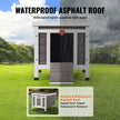 VEVOR Outdoor Cat House Wooden Feral Cat Shelter with Roof & PVC Door Flaps