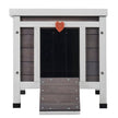 VEVOR Outdoor Cat House Wooden Feral Cat Shelter with Roof & PVC Door Flaps