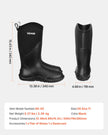 VEVOR Protective Footwear for Men Neoprene Rubber Work Rain Boots Size 11 US