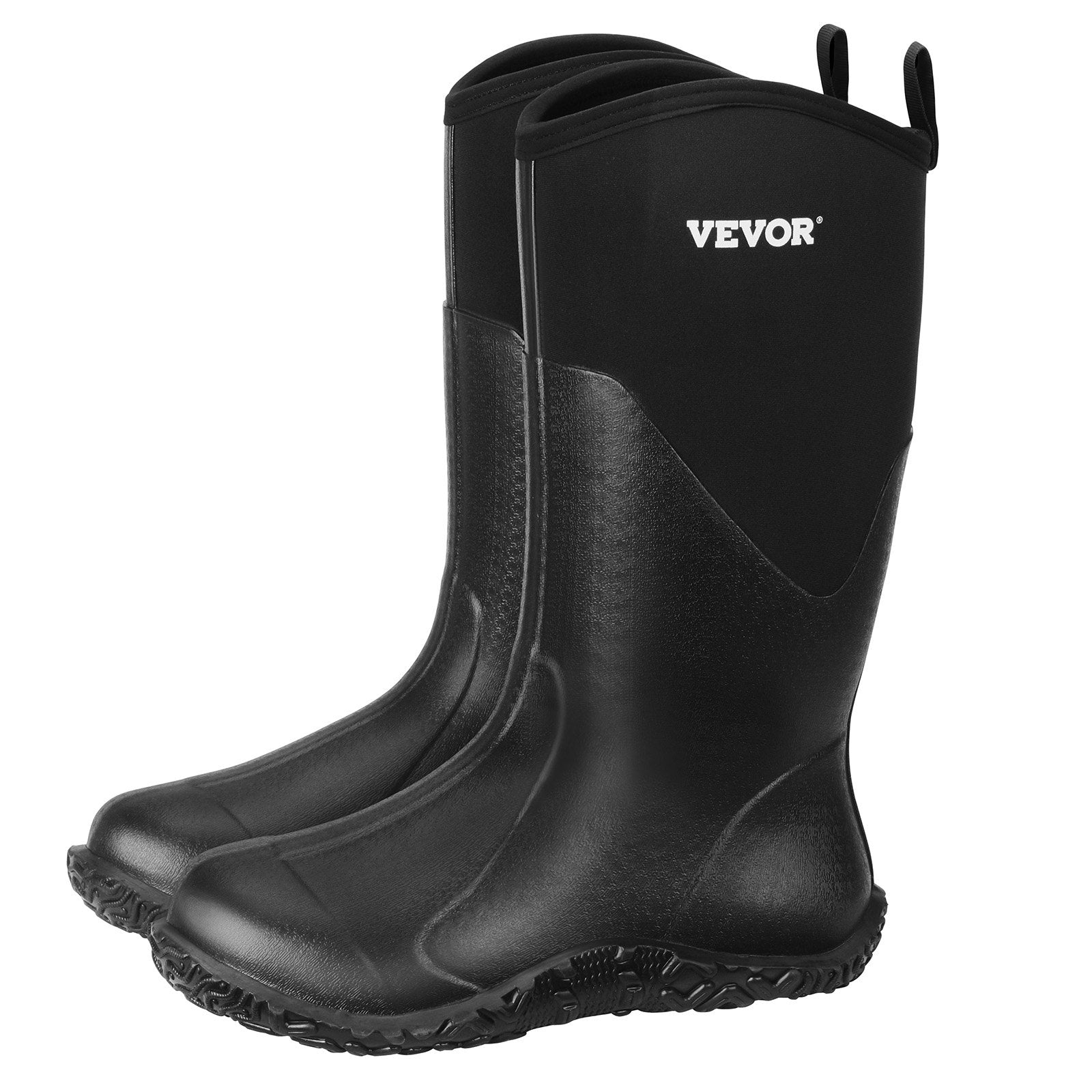 VEVOR Protective Footwear for Men Neoprene Rubber Work Rain Boots Size 11 US