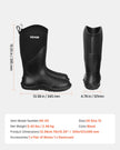 VEVOR Protective Footwear for Men Neoprene Rubber Work Rain Boots  Size 12 US