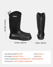 VEVOR Rubber Boots Men Protective Footwear Steel Toe Work Rain Boots Size 11 US