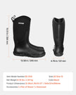 VEVOR Rubber Boots Men Protective Footwear Steel Toe Work Rain Boots Size 12 US