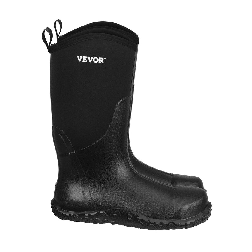 VEVOR Rubber Boots Men Protective Footwear Steel Toe Work Rain Boots Size 12 US