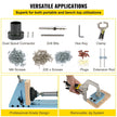 VEVOR Pocket Hole Jig Kit, Professional and Upgraded Aluminum, Adjustable & Easy to Use Joinery Woodworking System, Guides Joint Angle w/Extension Rod Clamping Pliers 200PCS Screws for DIY Carpentry