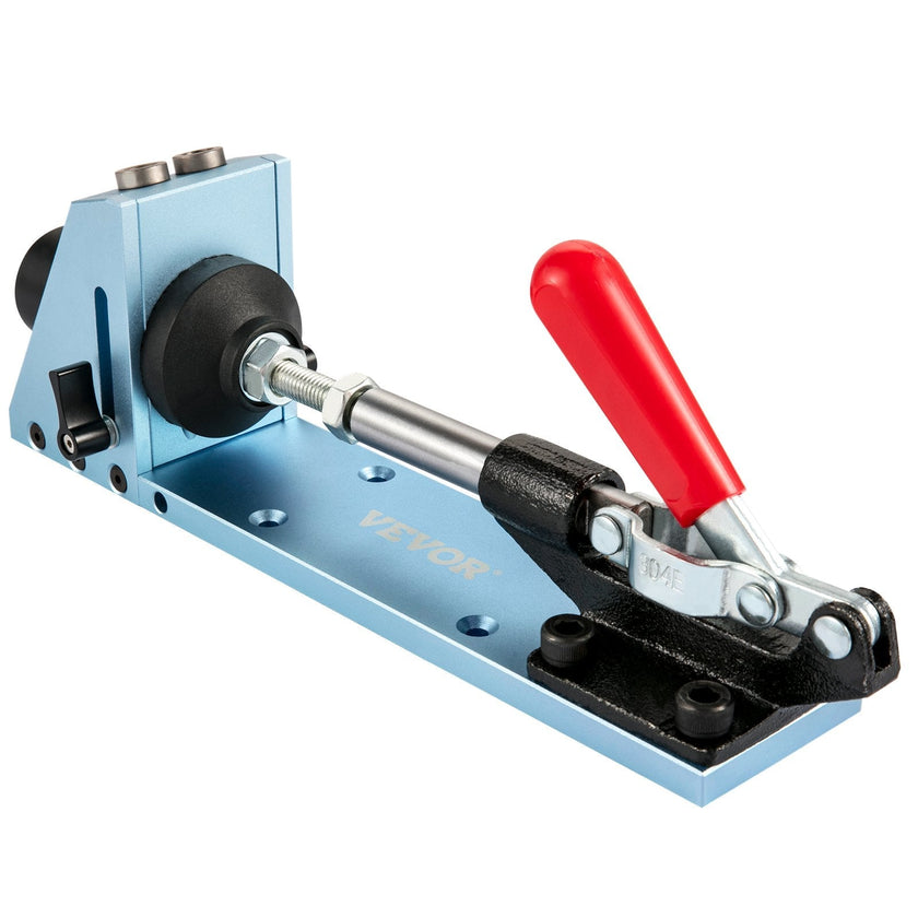 VEVOR Pocket Hole Jig Kit, Professional and Upgraded Aluminum, Adjustable & Easy to Use Joinery Woodworking System, Guides Joint Angle w/Extension Rod Clamping Pliers 200PCS Screws for DIY Carpentry