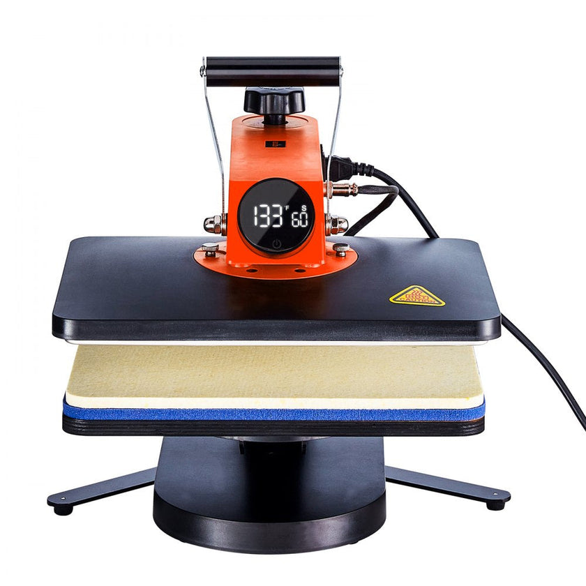 VEVOR Heat Press Machine, 12 x 15 inches Fast Heating 360 Swing Away Digital Sublimation Transfer, 5-in-1 T-Shirt Vinyl Transfer Printer for Banners Canvas Bag Pillow Shirts Cups Plates Caps