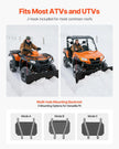 VEVOR Snow Plow Blade, 43 in/60 in Width Adjustable Snow Plow Kit, Easy to Detach, Universal Mount Plowing Attachment with Rubber Flaps, Heavy Duty Steel Blade, Compatible with Most UTV & ATV