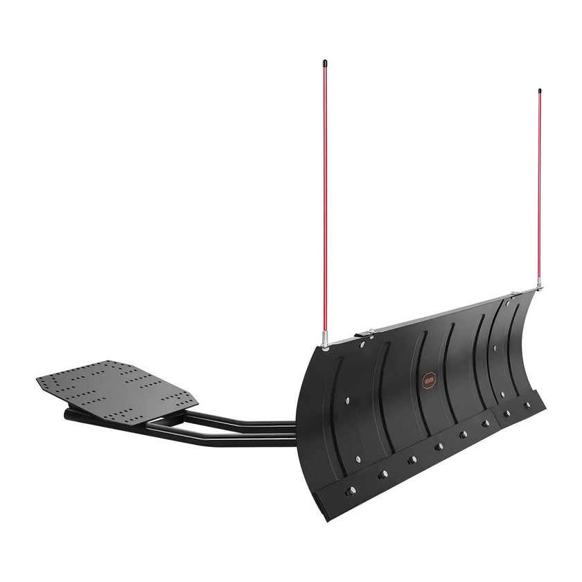 VEVOR Snow Plow Blade, 43 in/60 in Width Adjustable Snow Plow Kit, Easy to Detach, Universal Mount Plowing Attachment with Rubber Flaps, Heavy Duty Steel Blade, Compatible with Most UTV & ATV