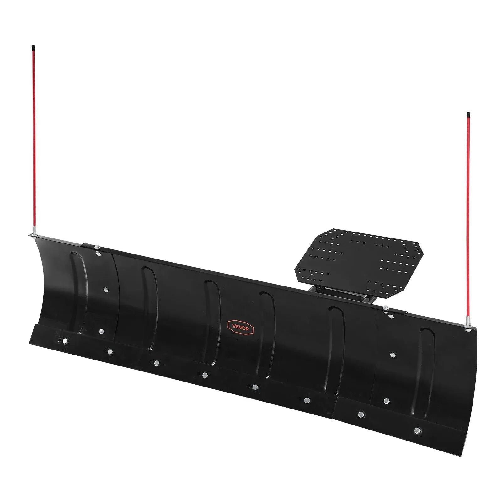 VEVOR Snow Plow Blade, 43 in/60 in Width Adjustable Snow Plow Kit, Easy to Detach, Universal Mount Plowing Attachment with Rubber Flaps, Heavy Duty Steel Blade, Compatible with Most UTV & ATV