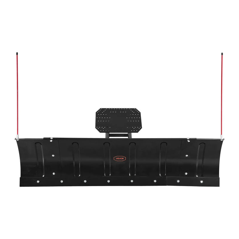 VEVOR Snow Plow Blade, 43 in/60 in Width Adjustable Snow Plow Kit, Easy to Detach, Universal Mount Plowing Attachment with Rubber Flaps, Heavy Duty Steel Blade, Compatible with Most UTV & ATV