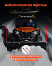 VEVOR Snow Plow Blade, 43 in/72 in Width Adjustable Snow Plow Kit, Easy to Detach, Universal Mount Plowing Attachment with Rubber Flaps, Heavy Duty Steel Blade, Compatible with Most UTV & ATV