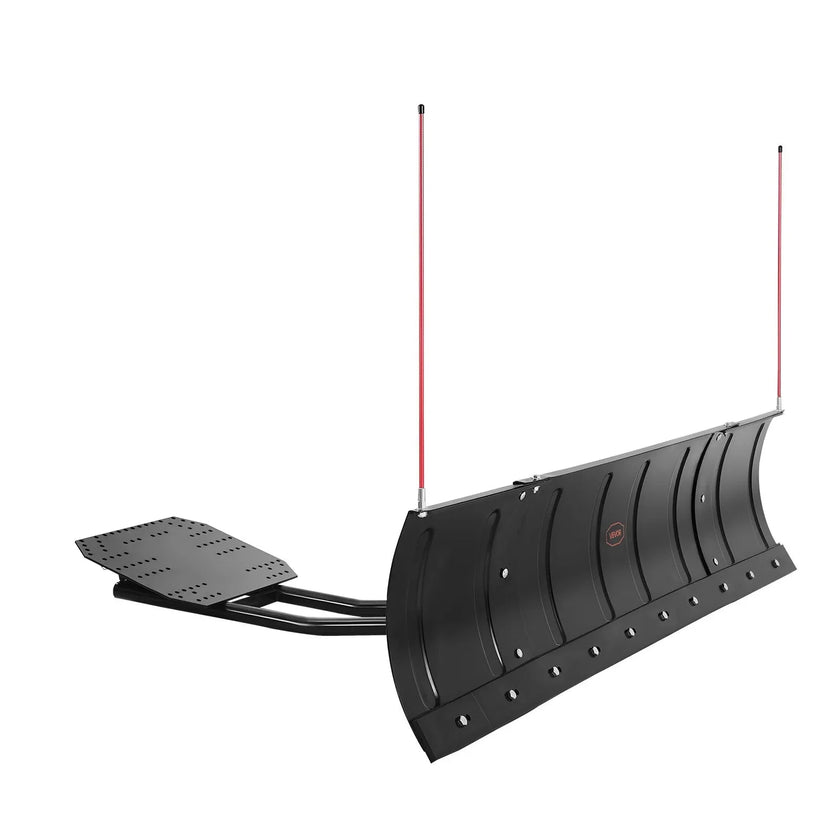 VEVOR Snow Plow Blade, 43 in/72 in Width Adjustable Snow Plow Kit, Easy to Detach, Universal Mount Plowing Attachment with Rubber Flaps, Heavy Duty Steel Blade, Compatible with Most UTV & ATV
