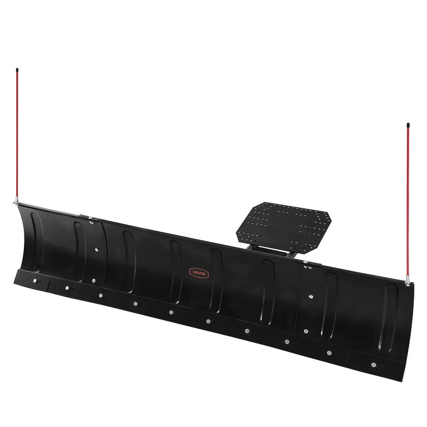 VEVOR Snow Plow Blade, 43 in/72 in Width Adjustable Snow Plow Kit, Easy to Detach, Universal Mount Plowing Attachment with Rubber Flaps, Heavy Duty Steel Blade, Compatible with Most UTV & ATV