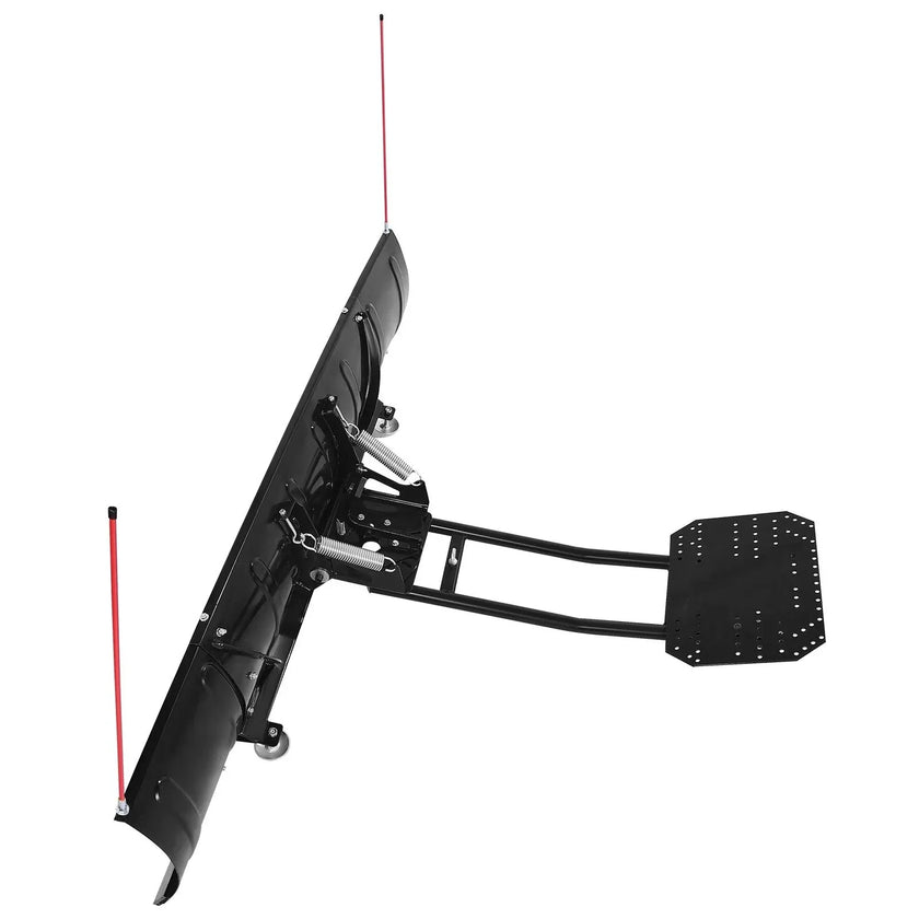 VEVOR Snow Plow Blade, 43 in/72 in Width Adjustable Snow Plow Kit, Easy to Detach, Universal Mount Plowing Attachment with Rubber Flaps, Heavy Duty Steel Blade, Compatible with Most UTV & ATV
