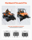 VEVOR Snow Plow Kit, 48in Universal Snow Plow Attachment, Height & Left-Right Adjustable, Quick To Detach, Steel ATV Scrape Blade, 3 Mount Options, Efficient Snows Clearing, for Most ATVs & UTVs