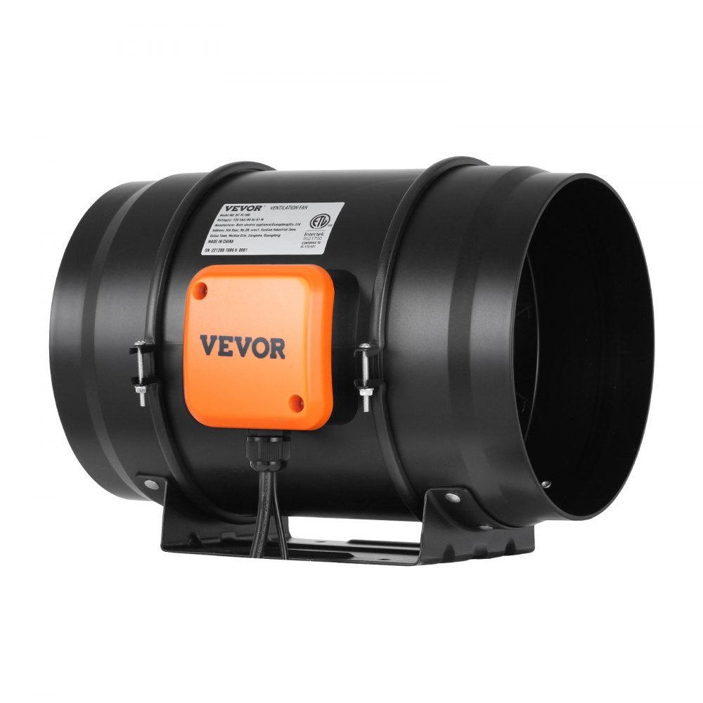 VEVOR 8 Inch Inline Duct Fan HVAC Exhaust Blower Kit AC Variable Speed Control