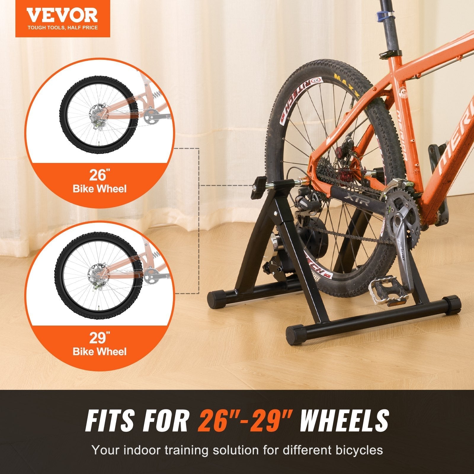 VEVOR Bike Trainer Stand, Magnetic Stationary Bike Stand for 26