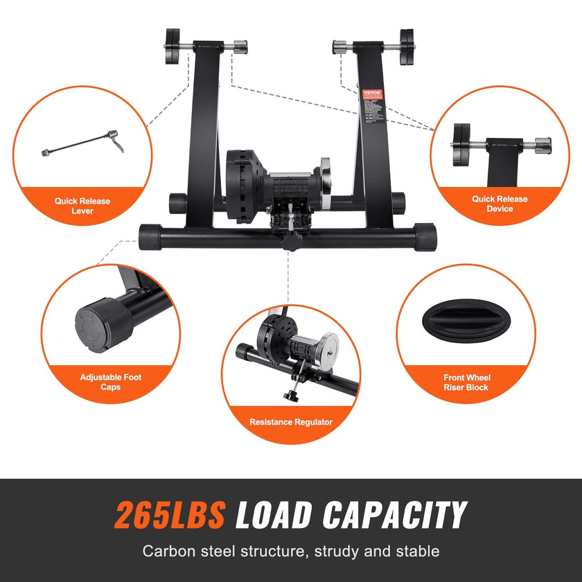 VEVOR Bike Trainer Stand, Magnetic Stationary Bike Stand for 26
