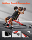 VEVOR Weight Bench Sit up Bench Home Gym Strength Training Adjustable Foldable
