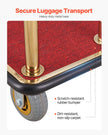 VEVOR Hotel Luggage Cart 1100 LBS Stainless Steel Bellman's Cart Curved Uprights