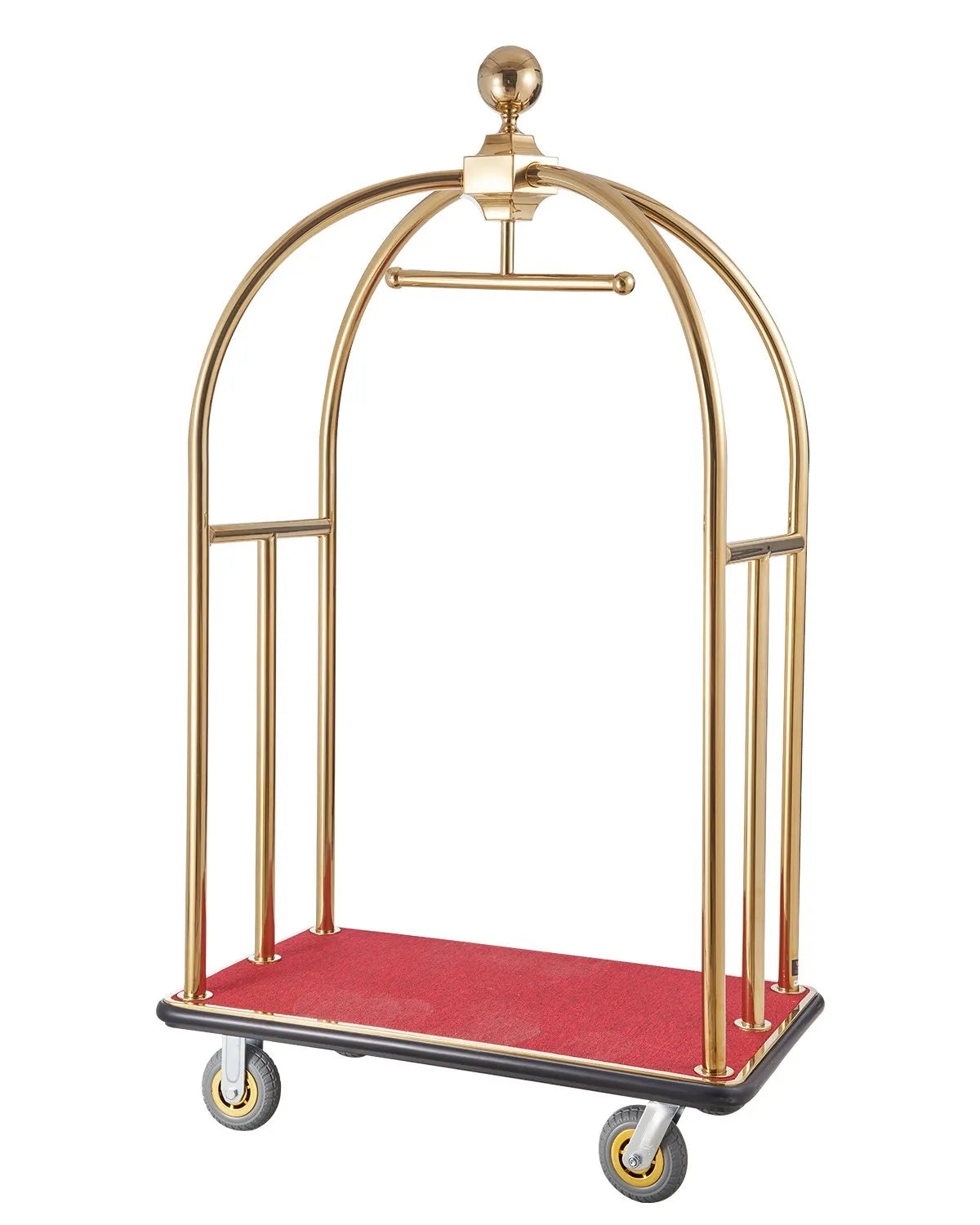 VEVOR Hotel Luggage Cart 1100 LBS Stainless Steel Bellman's Cart Curved Uprights