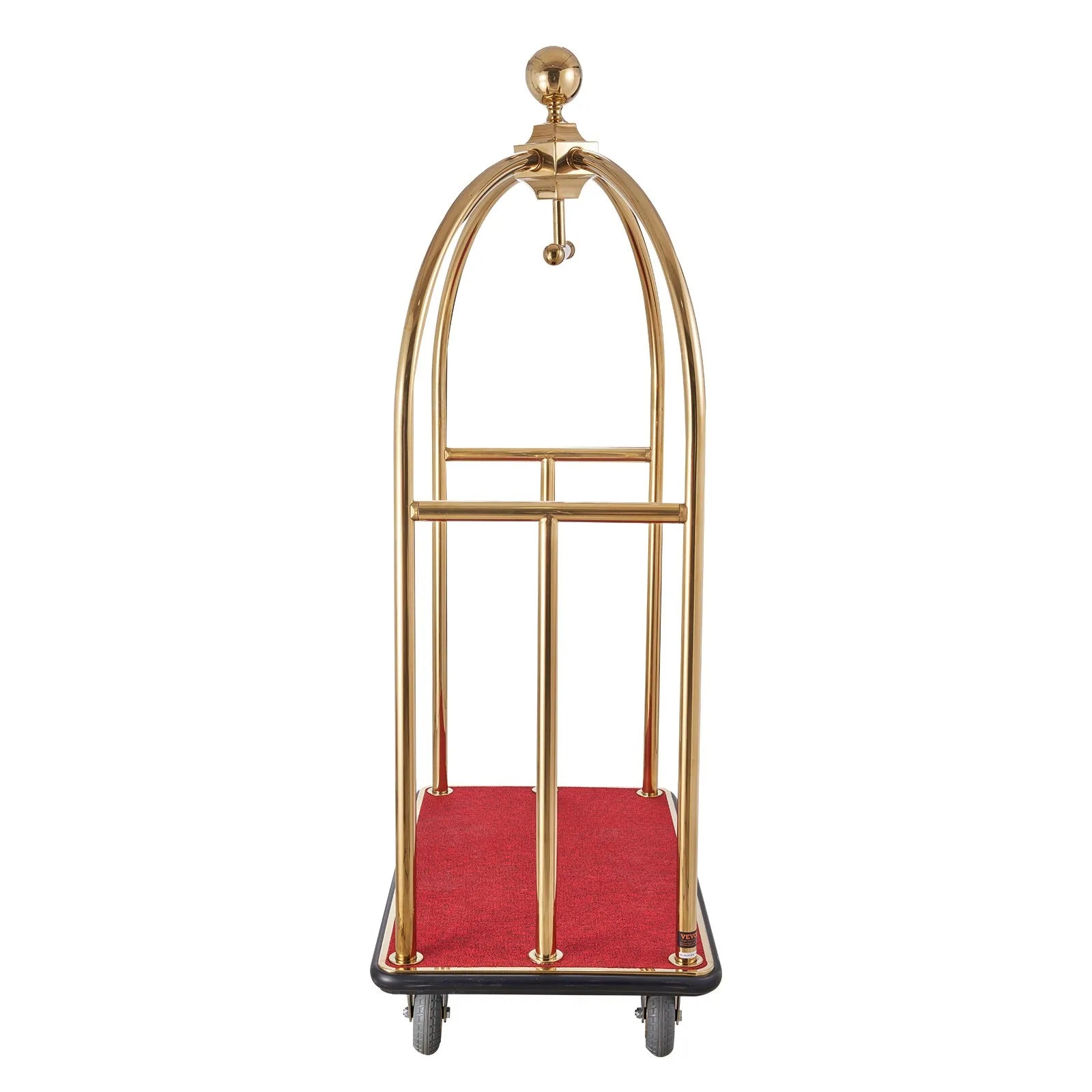 VEVOR Hotel Luggage Cart 1100 LBS Stainless Steel Bellman's Cart Curved Uprights