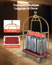 VEVOR Hotel Luggage Cart 1500 LBS Stainless Steel Bellman's Cart Curved Uprights