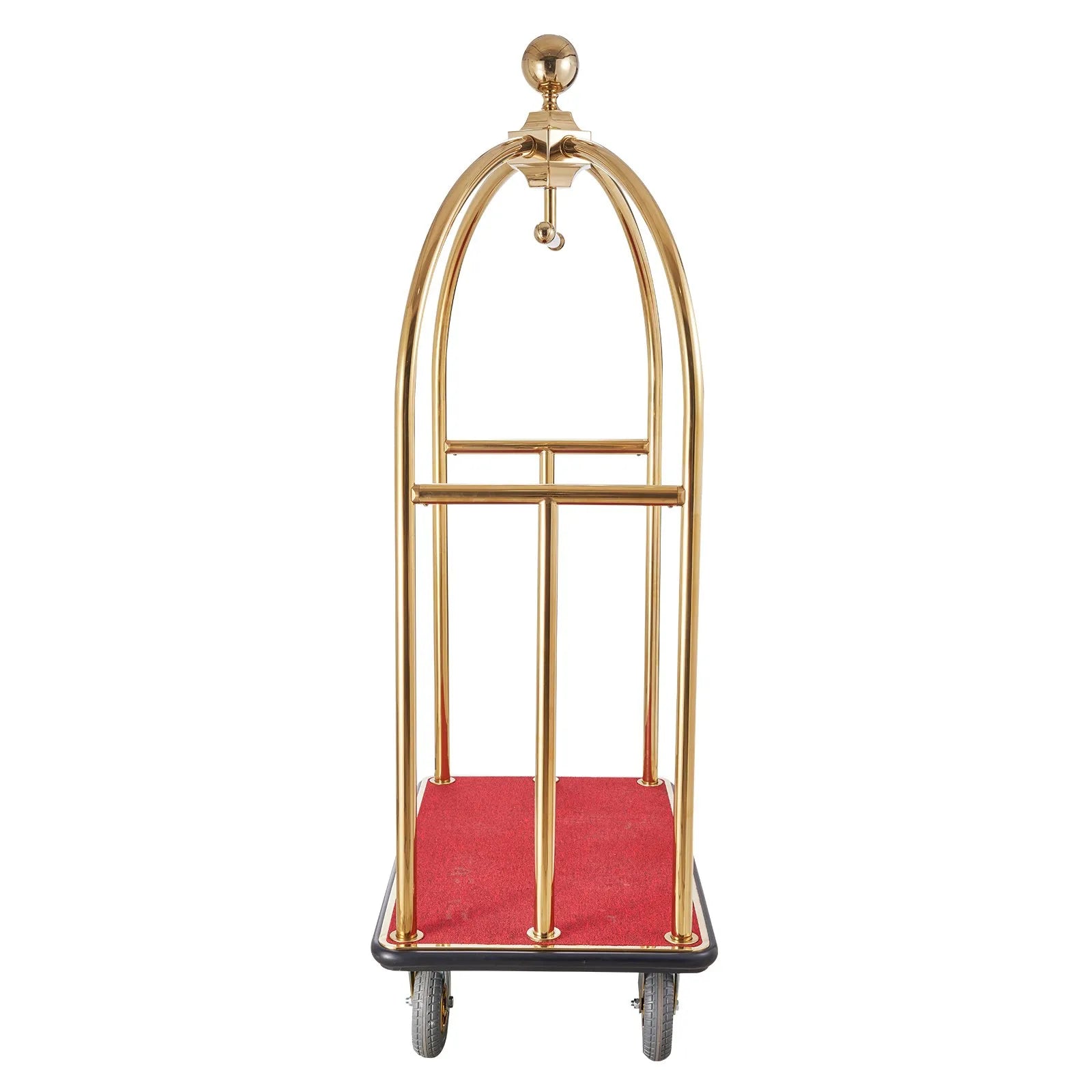 VEVOR Hotel Luggage Cart 1500 LBS Stainless Steel Bellman's Cart Curved Uprights