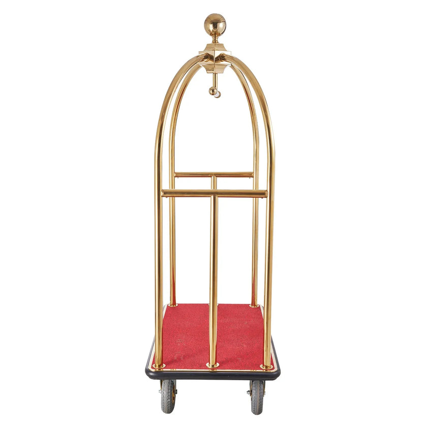 VEVOR Hotel Luggage Cart 1500 LBS Stainless Steel Bellman's Cart Curved Uprights