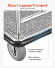 VEVOR Hotel Luggage Cart 800 LBS Brushed Stainless Steel Finish Bellman's Cart