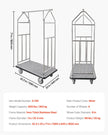 VEVOR Hotel Luggage Cart 800 LBS Brushed Stainless Steel Finish Bellman's Cart