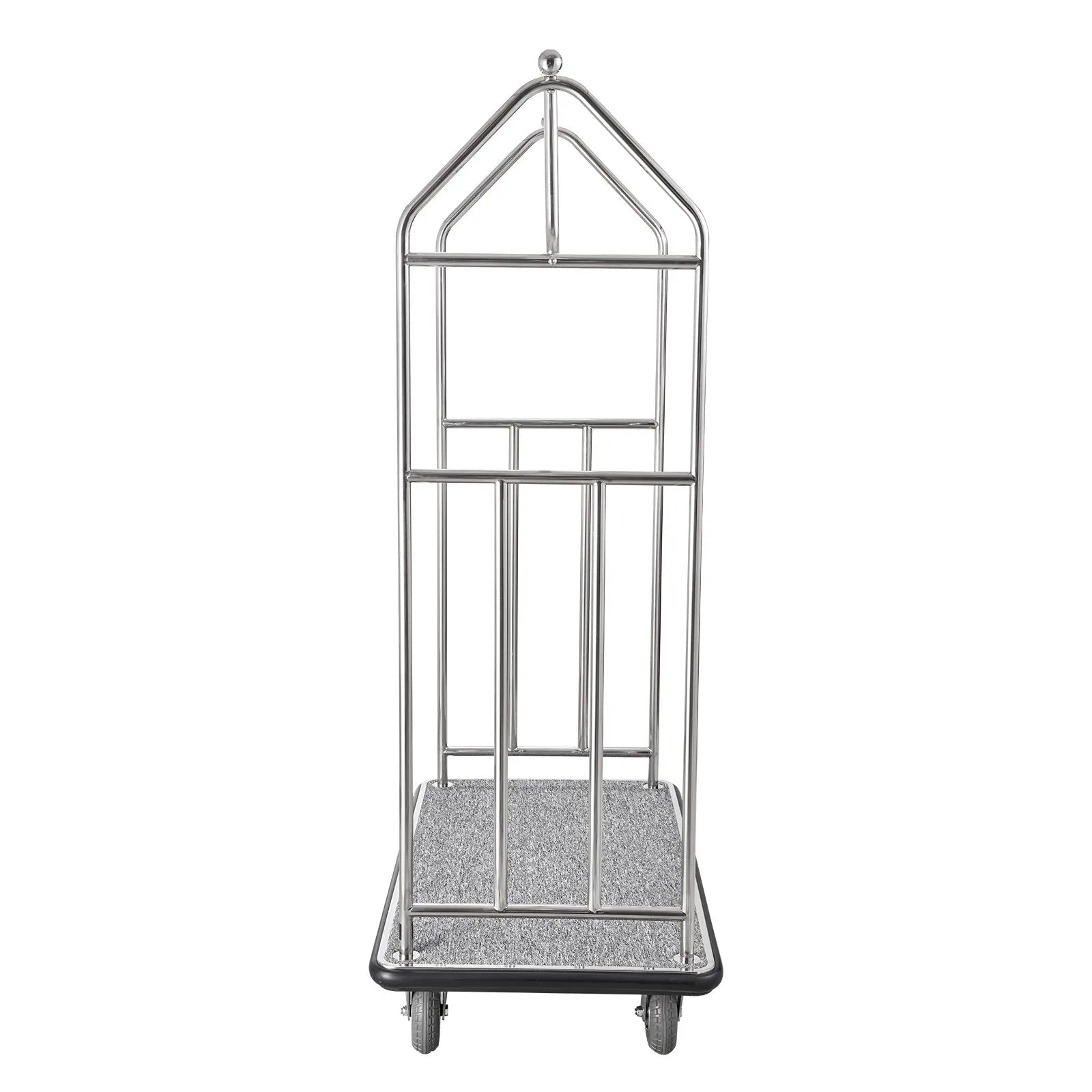 VEVOR Hotel Luggage Cart 800 LBS Brushed Stainless Steel Finish Bellman's Cart