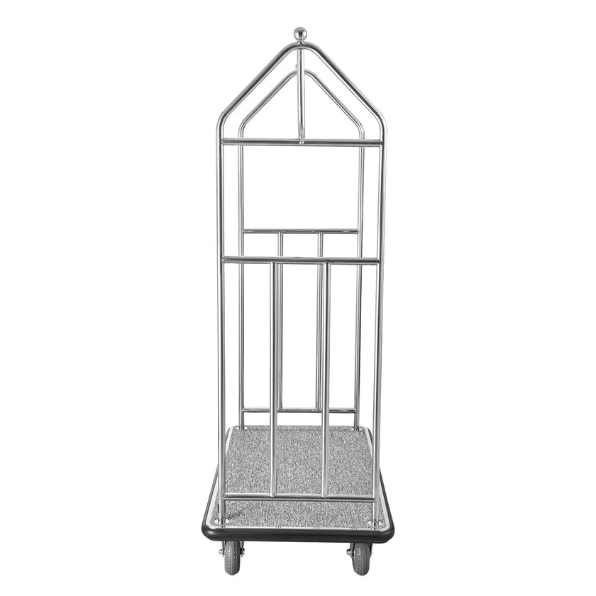 VEVOR Hotel Luggage Cart 800 LBS Brushed Stainless Steel Finish Bellman's Cart