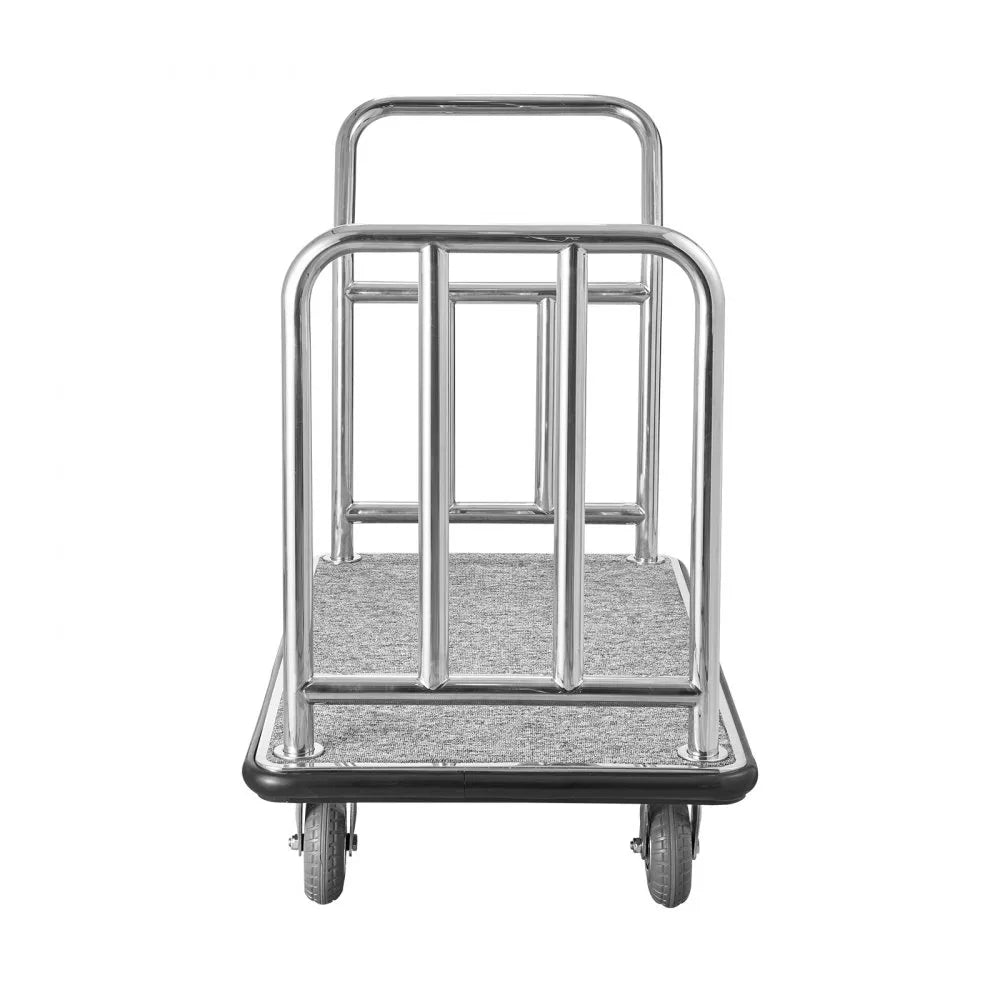 VEVOR Hotel Luggage Cart 750 LBS Platform Truck with Removable Front Frame