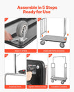 VEVOR Hotel Luggage Cart 1200 LBS Brushed Stainless Steel Finish Bellman's Cart