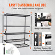 VEVOR Storage Shelving Unit, 5-Tier Adjustable, 2000 lbs Capacity, Heavy Duty Garage Shelves Metal Organizer Wire Rack, Black, 60