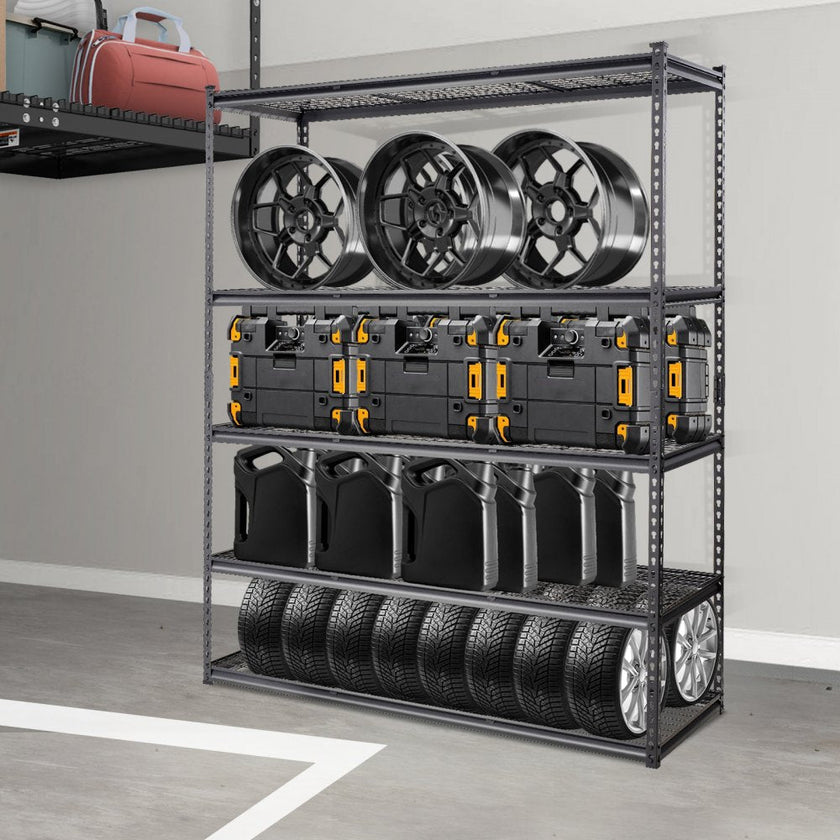 VEVOR Storage Shelving Unit, 5-Tier Adjustable, 2000 lbs Capacity, Heavy Duty Garage Shelves Metal Organizer Wire Rack, Black, 60