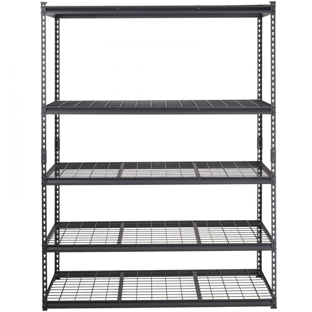 VEVOR Storage Shelving Unit, 5-Tier Adjustable, 2000 lbs Capacity, Heavy Duty Garage Shelves Metal Organizer Wire Rack, Black, 60