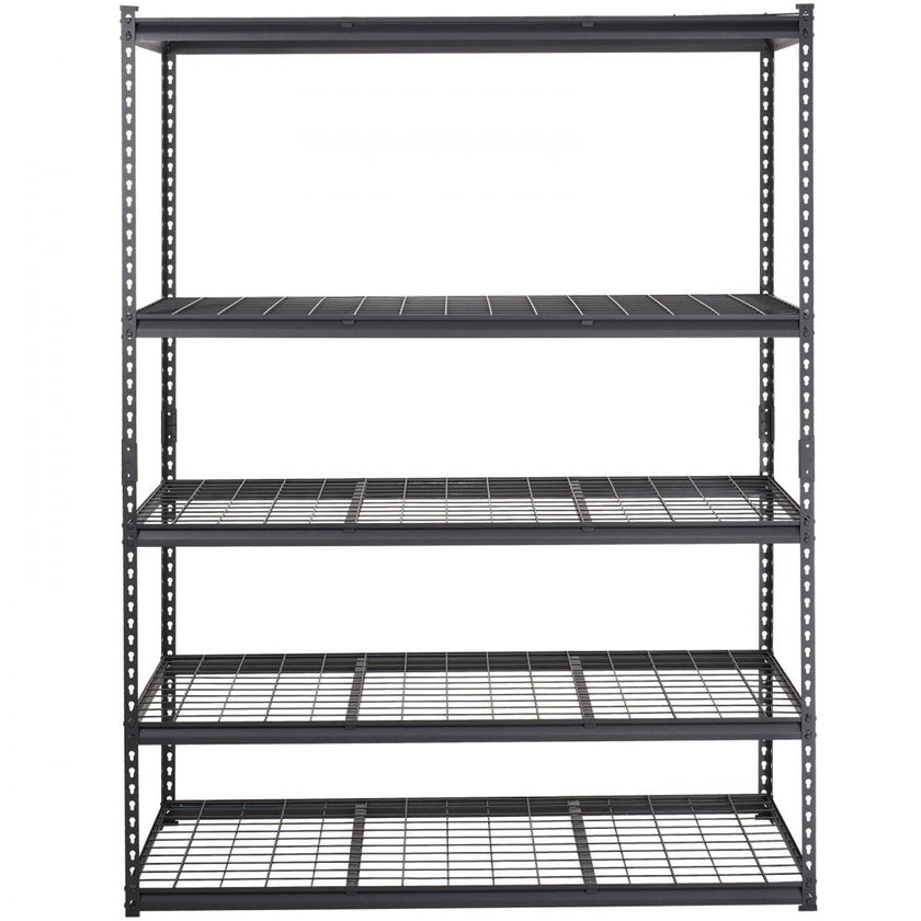 VEVOR Storage Shelving Unit, 5-Tier Adjustable, 2000 lbs Capacity, Heavy Duty Garage Shelves Metal Organizer Wire Rack, Black, 60