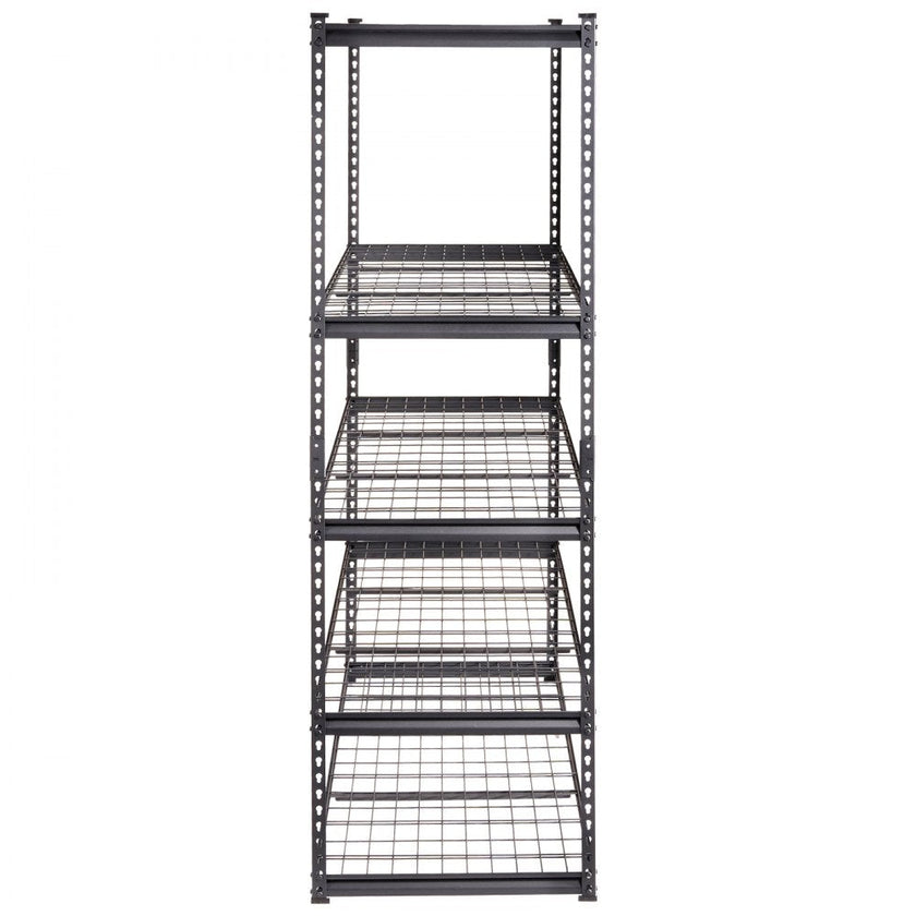VEVOR Storage Shelving Unit, 5-Tier Adjustable, 2000 lbs Capacity, Heavy Duty Garage Shelves Metal Organizer Wire Rack, Black, 60