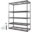VEVOR Storage Shelving Unit, 5-Tier Adjustable, 2000 lbs Capacity, Heavy Duty Garage Shelves Metal Organizer Wire Rack, Black, 60