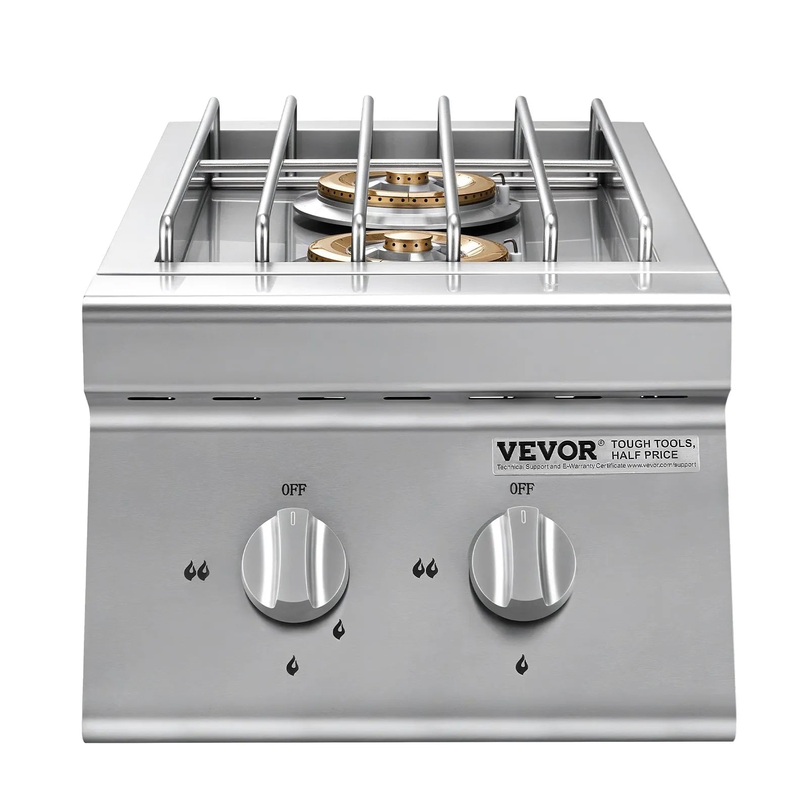 VEVOR Double Grilling Side Burners for Outdoor 2x15,000BTU Propane & Natural Gas