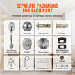VEVOR Front Door Handle and Deadbolt Set, Satin Nickel Front Door Lock Set with Interior Knob, Single Cylinder Handleset Adjustable Hole Spacing, for Right and Left Handed Entrance and Front Door