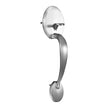 VEVOR Front Door Handle and Deadbolt Set, Satin Nickel Front Door Lock Set with Interior Knob, Single Cylinder Handleset Adjustable Hole Spacing, for Right and Left Handed Entrance and Front Door