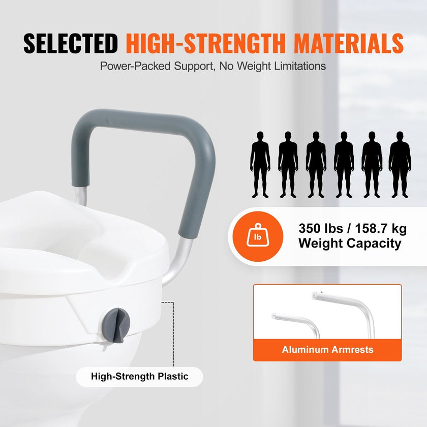 VEVOR Raised Toilet Seat, 5