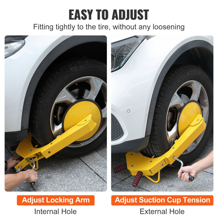 VEVOR Wheel Lock Clamp, 1 Pack Trailer Wheel Lock, Heavy-Duty Anti Theft Tire Lock, Trailer Wheel Locks for RV Trailers, Cars, Trucks, SUVs