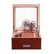 VEVOR 35 Cigar Humidor Glasstop Cedar Cigar Box Humidifier & Hygrometer & Drawer